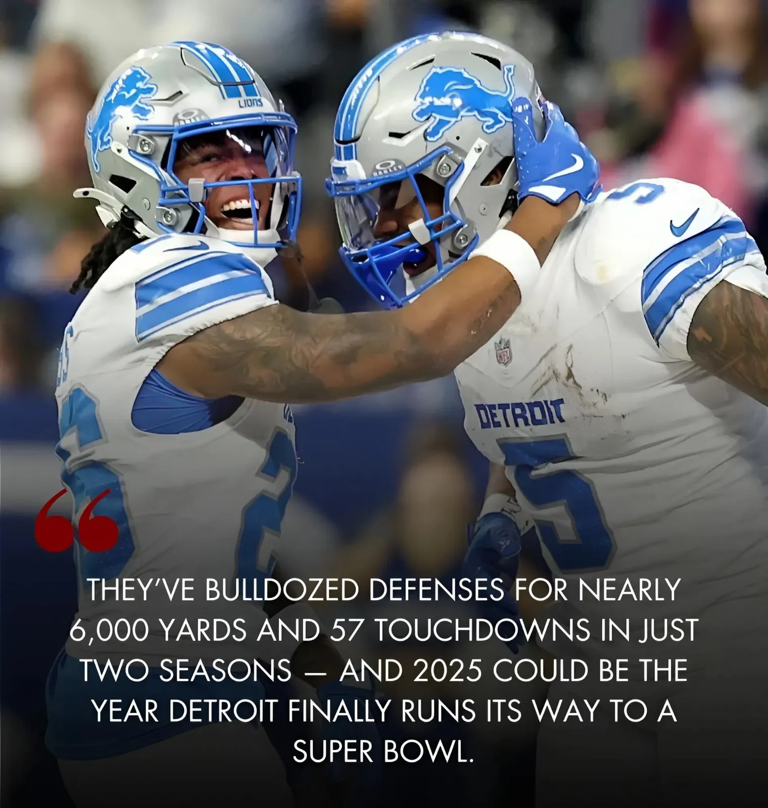 Lions projected to enter 2025 season with top weapons in NFL on offense