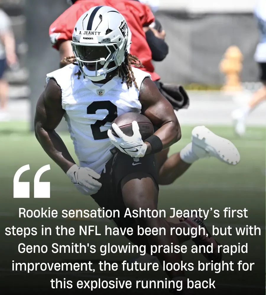 Raiders QB Geno Smith Sends Confident Message on Ashton Jeanty: ‘Took a Big Jump’