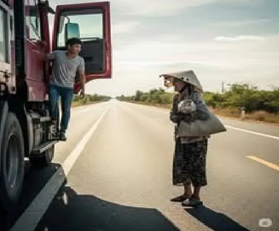 Thương bà cụ đi nắng, tài xế cho bà đi nhờ, ai ngờ 10 phút sau, điều kinh khủng xảy ra với tài xế.