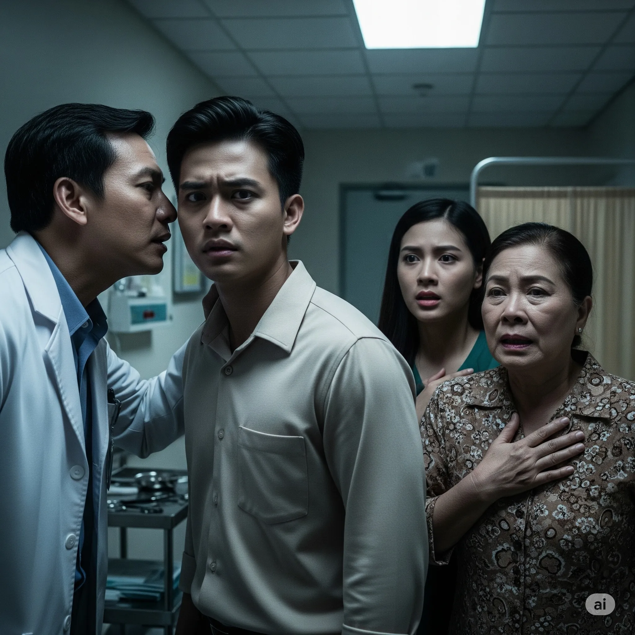 Đưa vợ đi khám bệnh, vợ vừa vào x é t nghiệm nước tiểu, bác sĩ ghé s á t tai tôi thì thầm: “Gọi 113 ngay