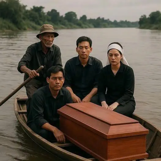 Đưa linh cữu của thanh niên vừa ch ế t đ u ố i đi qua bến nước đầu làng, ông lão chèo đò bỗng h o ảng hốt khi thấy thuyền chìm dần rồi chèo thế nào cũng không được, lúc này ông lão quay lại thì lạnh người nhìn thấy.