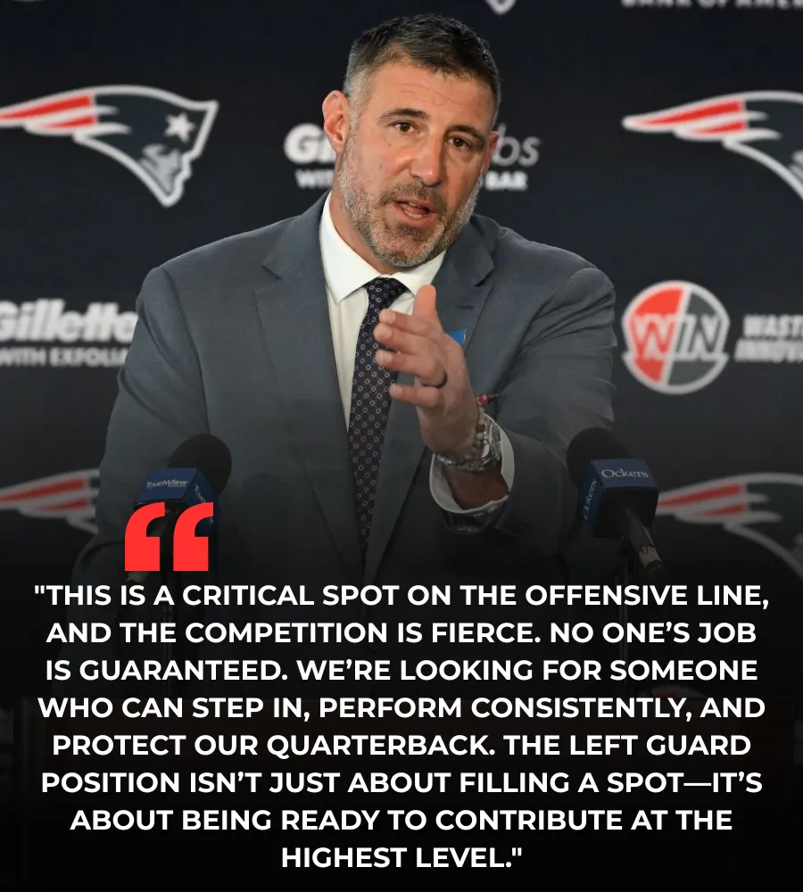 Mike Vrabel Addresses Patriots OL Competition