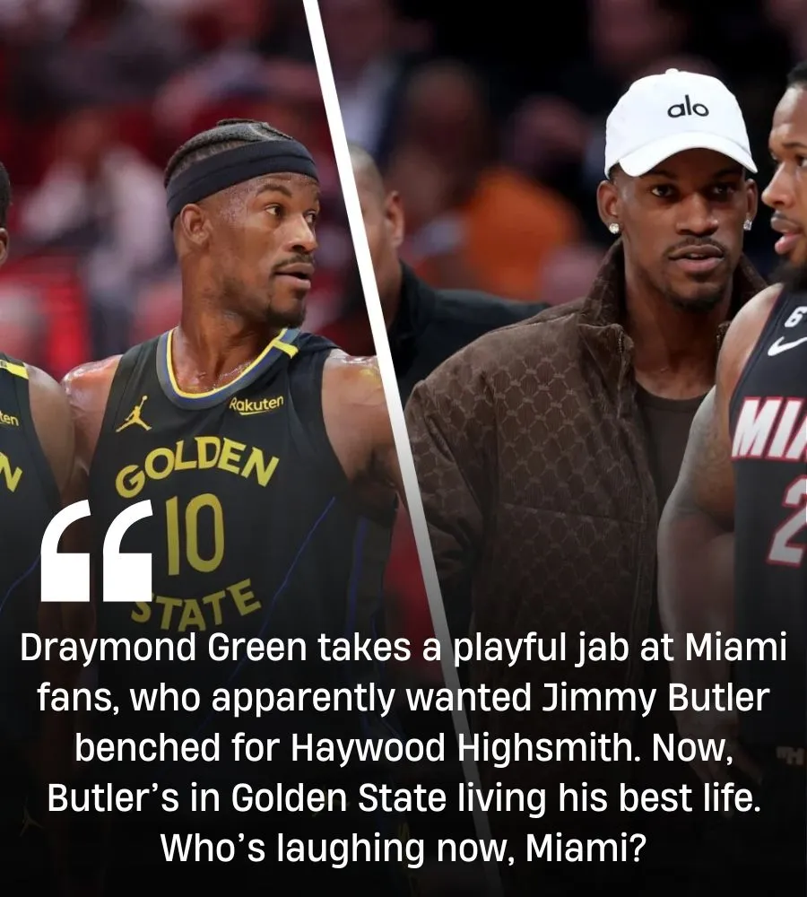 Warriors forward Draymond Green’s hilarious Jimmy Butler reaction to Heat trade