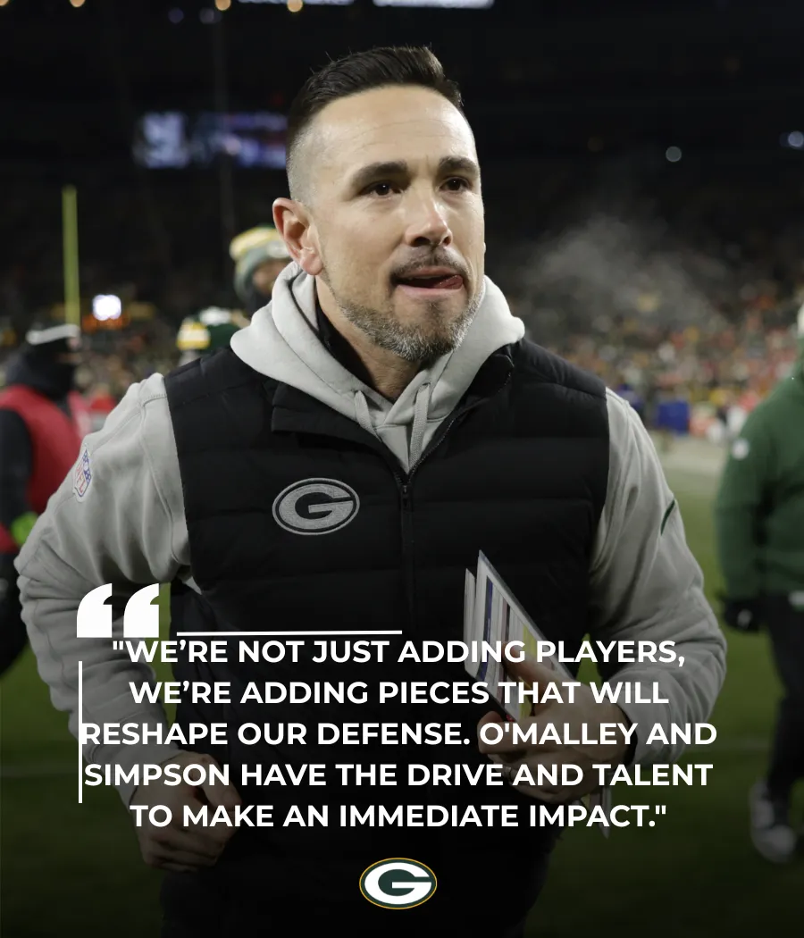 Matt LaFleur Makes Bold Move: Packers Sign DL Devonte O'Malley and DB Jaylin Simpson to Strengthen Defense