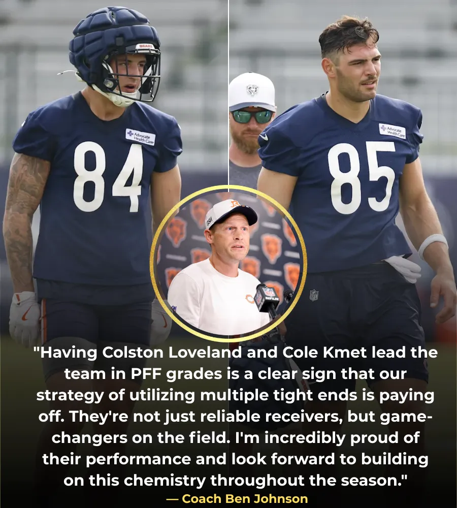 Chicago Bears tight ends lead the way in Week 2 preseason Pro Football Focus grades