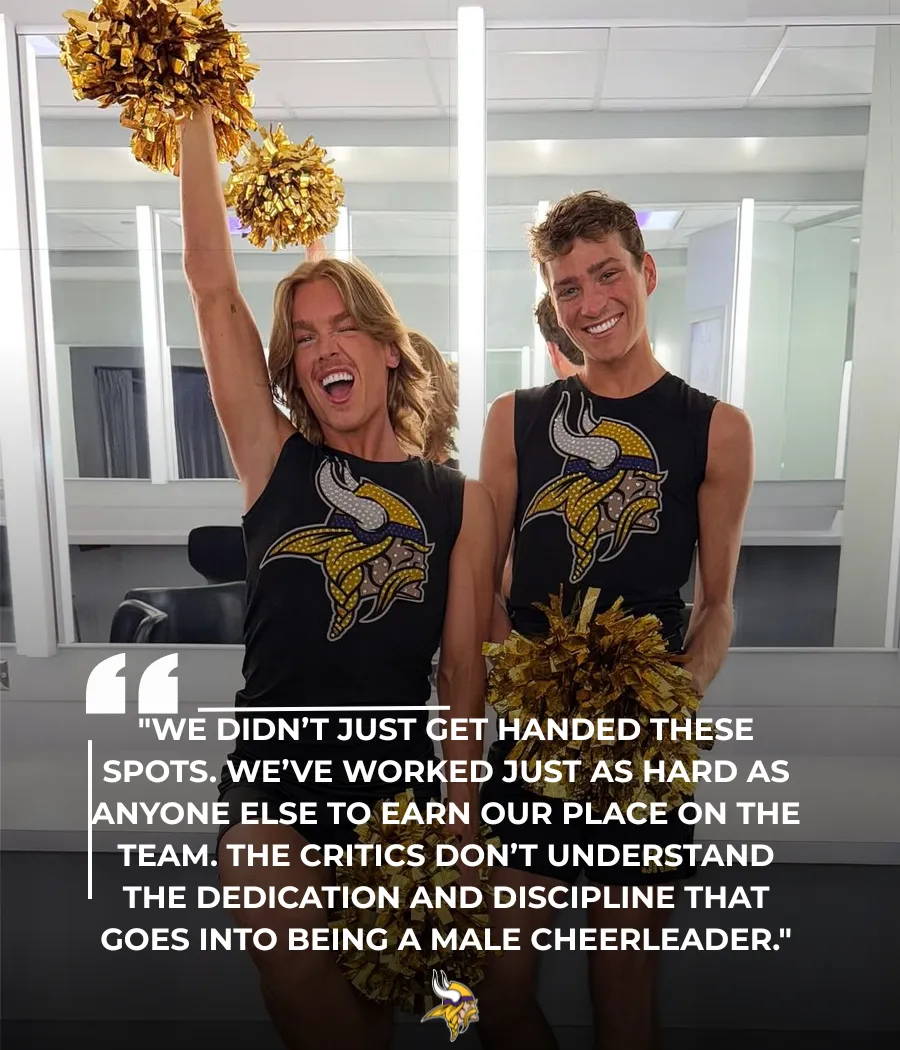 Minnesota Vikings Male Cheerleaders Blaize Shiek and Louie Conn Hit Back at Critics Over Their Place on the Squad