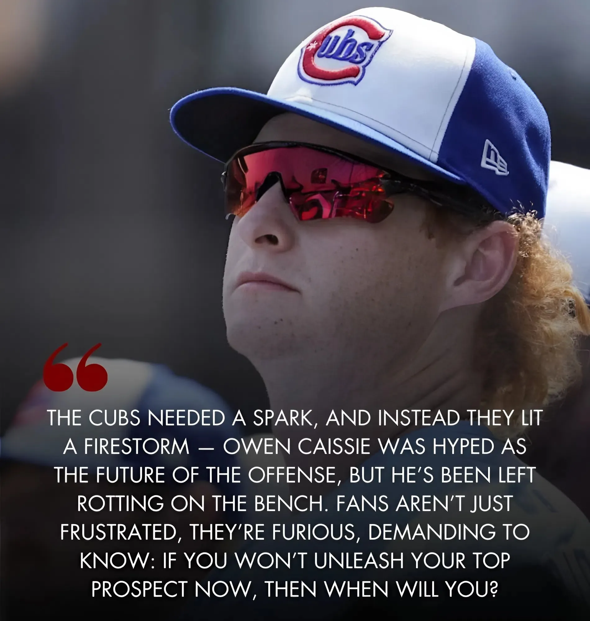 Chicago Cubs fans furious with explanation on why Owen Caissie is not playing