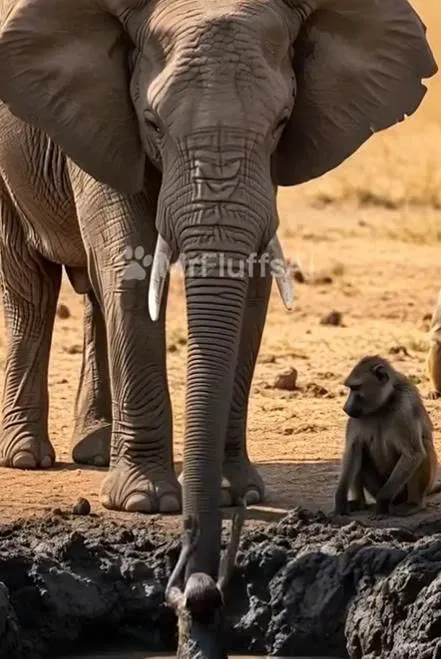“Elephant Becomes a Hero: Saves Tiny Monkey From Certain Death!”