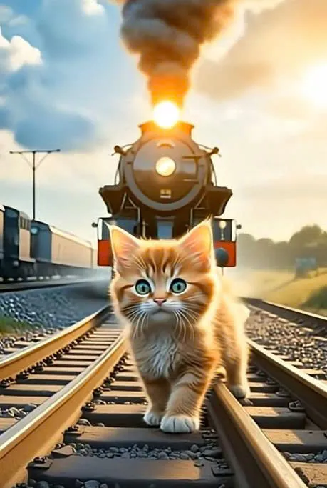 Tiny Kitten Abandoned on Train Tracks — You Won’t Believe Who Jumps In to Save Her!