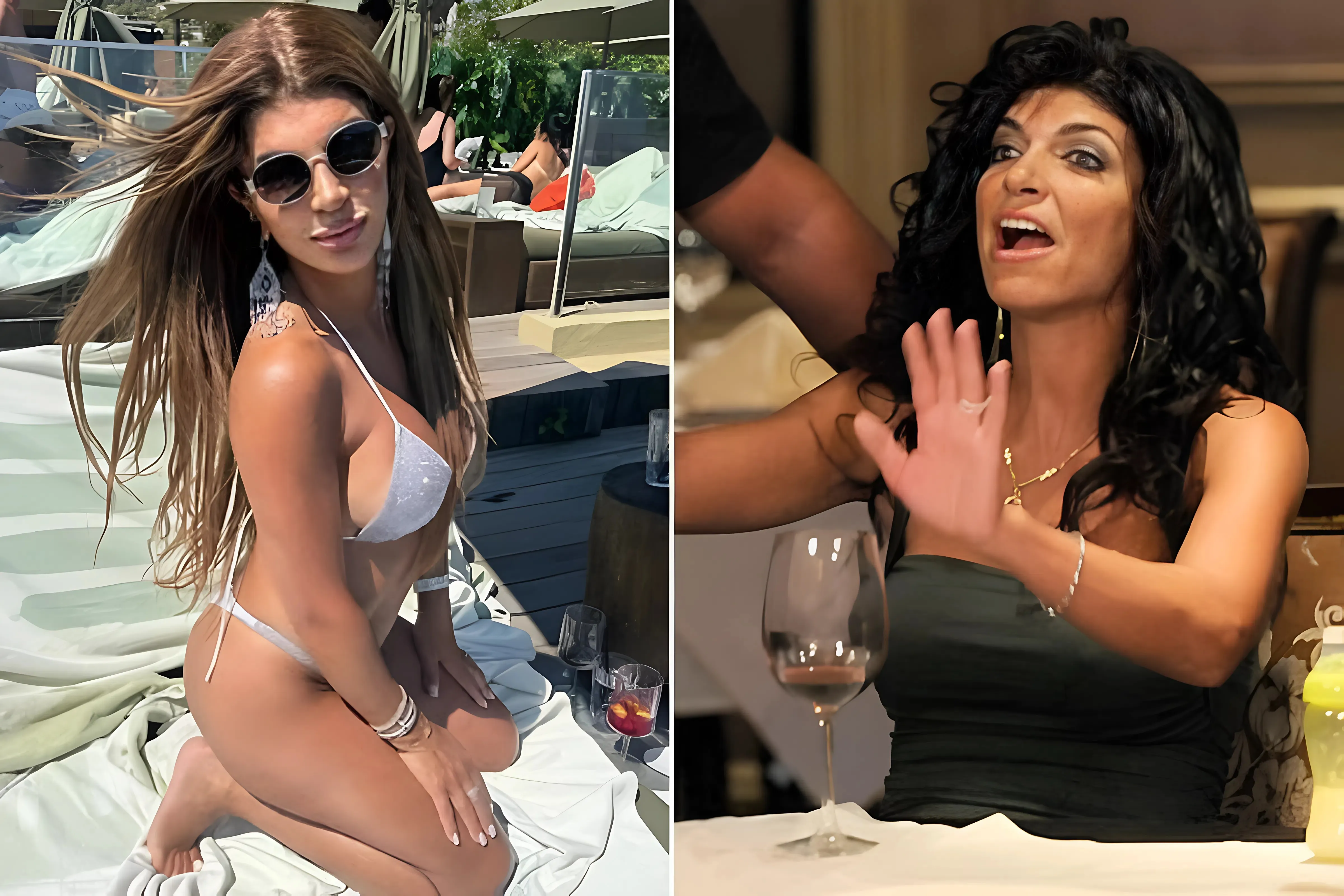 Teresa Giudice sizzles in bikini during sangria-fueled getaway... after her paltry RHONJ salary was revealed