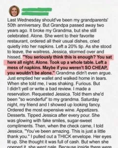 A Waitress Mocked My Grandma’s Tip—She Didn’t See My Response Coming