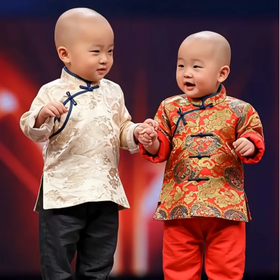 Two Young Boys Dazzle Audience with Remarkable Tightrope Acrobatics