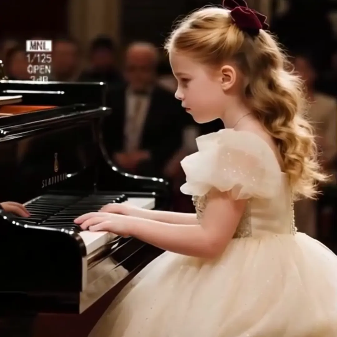 A Blind Girl's Heartfelt Piano Performance on Stage Moves the Audience to Tears