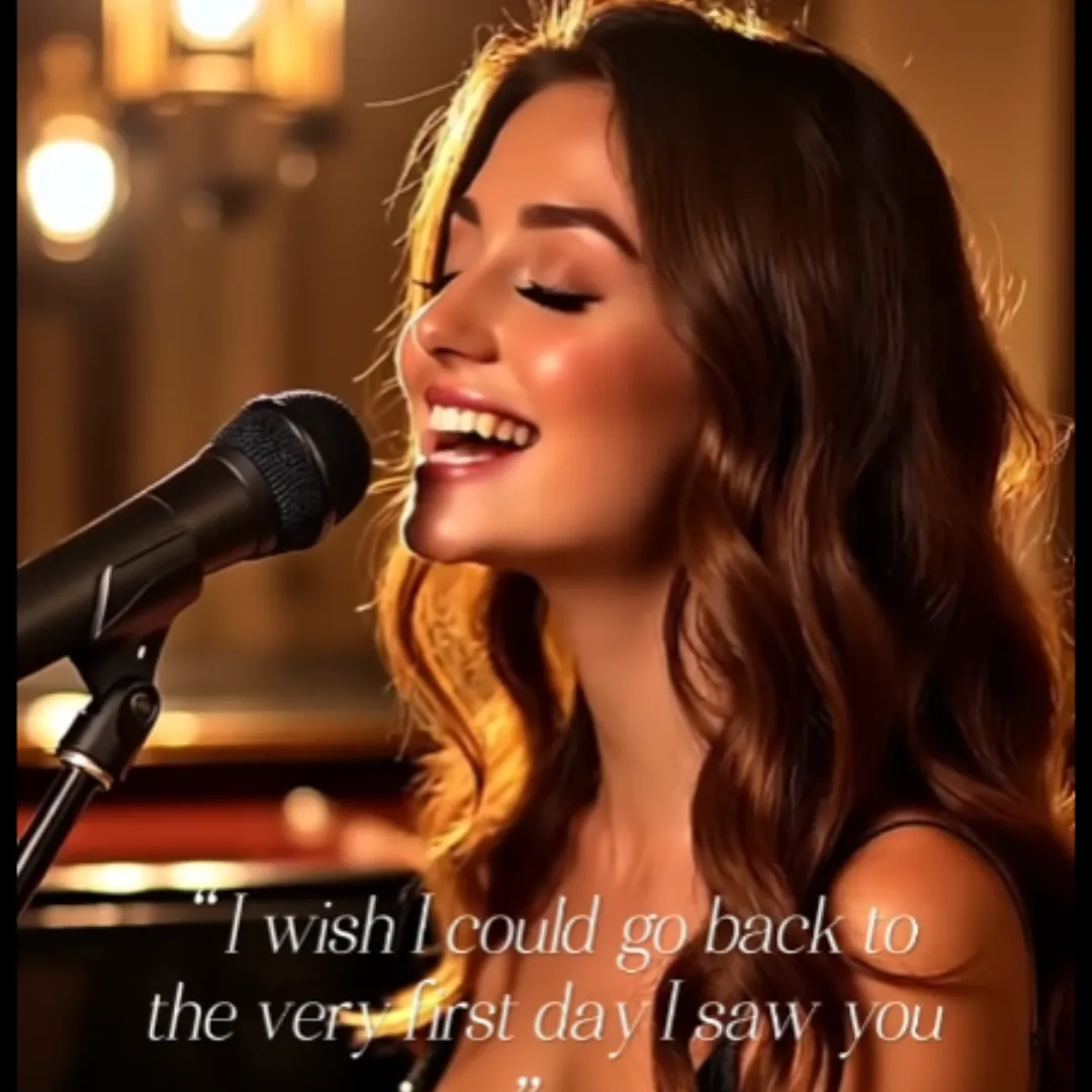 A Young Woman Captivates Hearts With Her Piano and Voice Singing I Love You