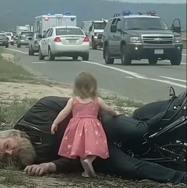 Little Girl in Princess Dress Saves Biker Found Dying in Roadside Ditch