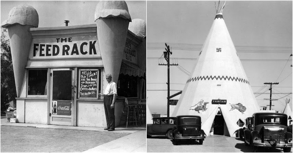 24 Vintage Pictures of Old Los Angeles Restaurants With Wacky Shapes