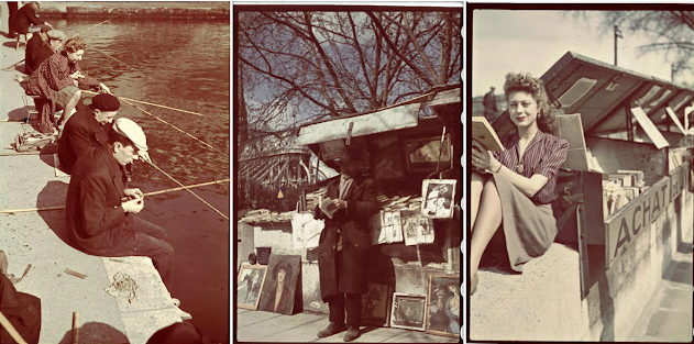 40 Photographies en Couleur Fascinantes Qui Captent la Vie Quotidienne sur les Berges de la Seine, à Paris, en 1941