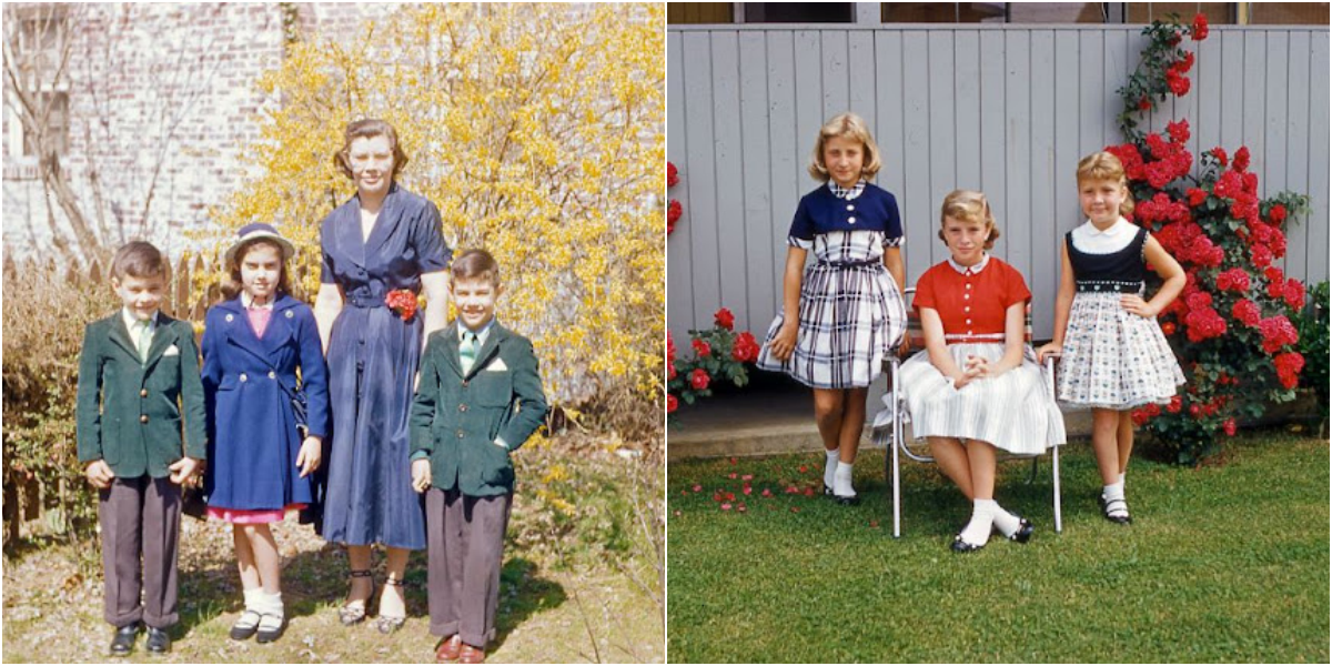 20 Beautiful Kodachrome Slides Show What Children Wore in the 1950s