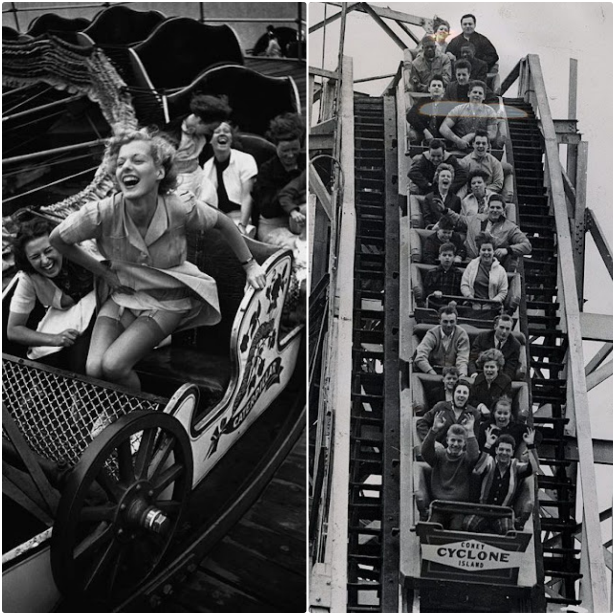 Interesting Vintage Pictures Show Funny Moments of People Riding on Roller-Coasters Interesting Vintage Pictures Show Funny Moments of People Riding on Roller-Coasters
