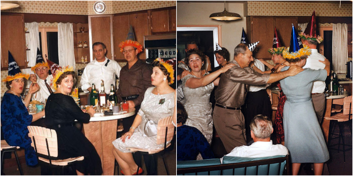 55 Splashes of Retro Festivity Midcentury Moments from New Year's Heydays