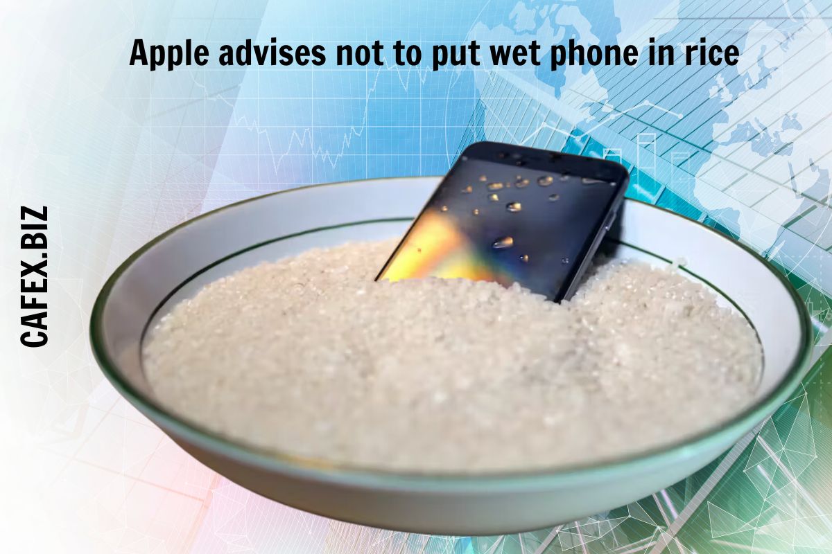 Apple advises not to put wet phone in rice