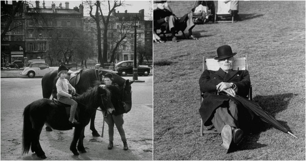 Black and White Photos of Everyday Life in Hyde Park, London in 1951_Bygone Britain Tales