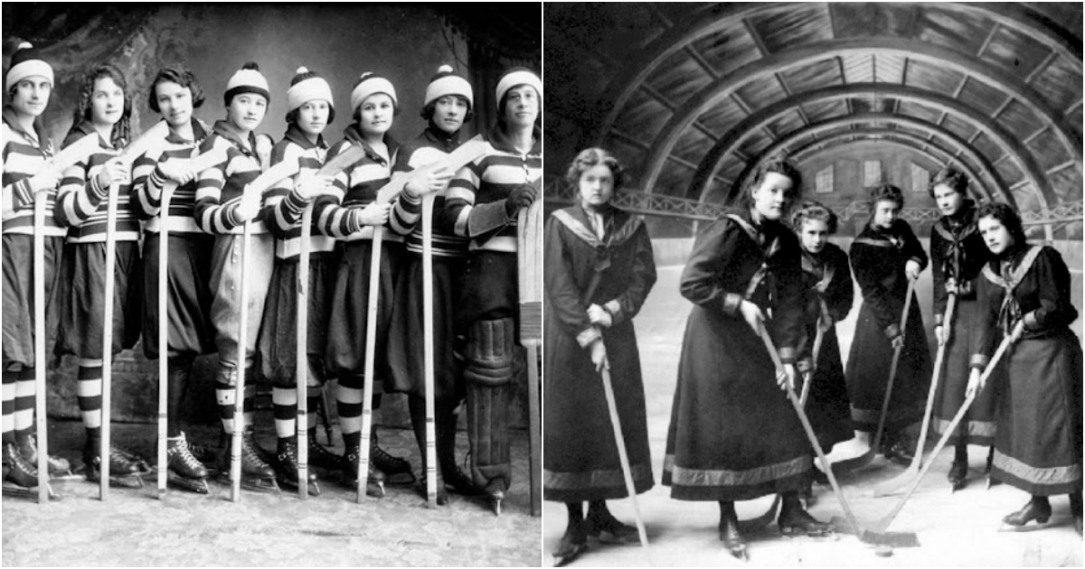 Group Portraits of Women’s Ice Hockey Teams From the Early 20th Century