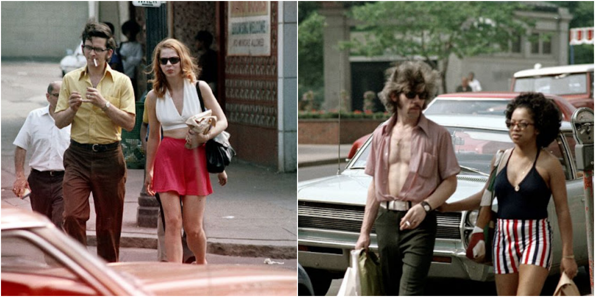 Summer's Street Fashion of Boston in the Early 1970s