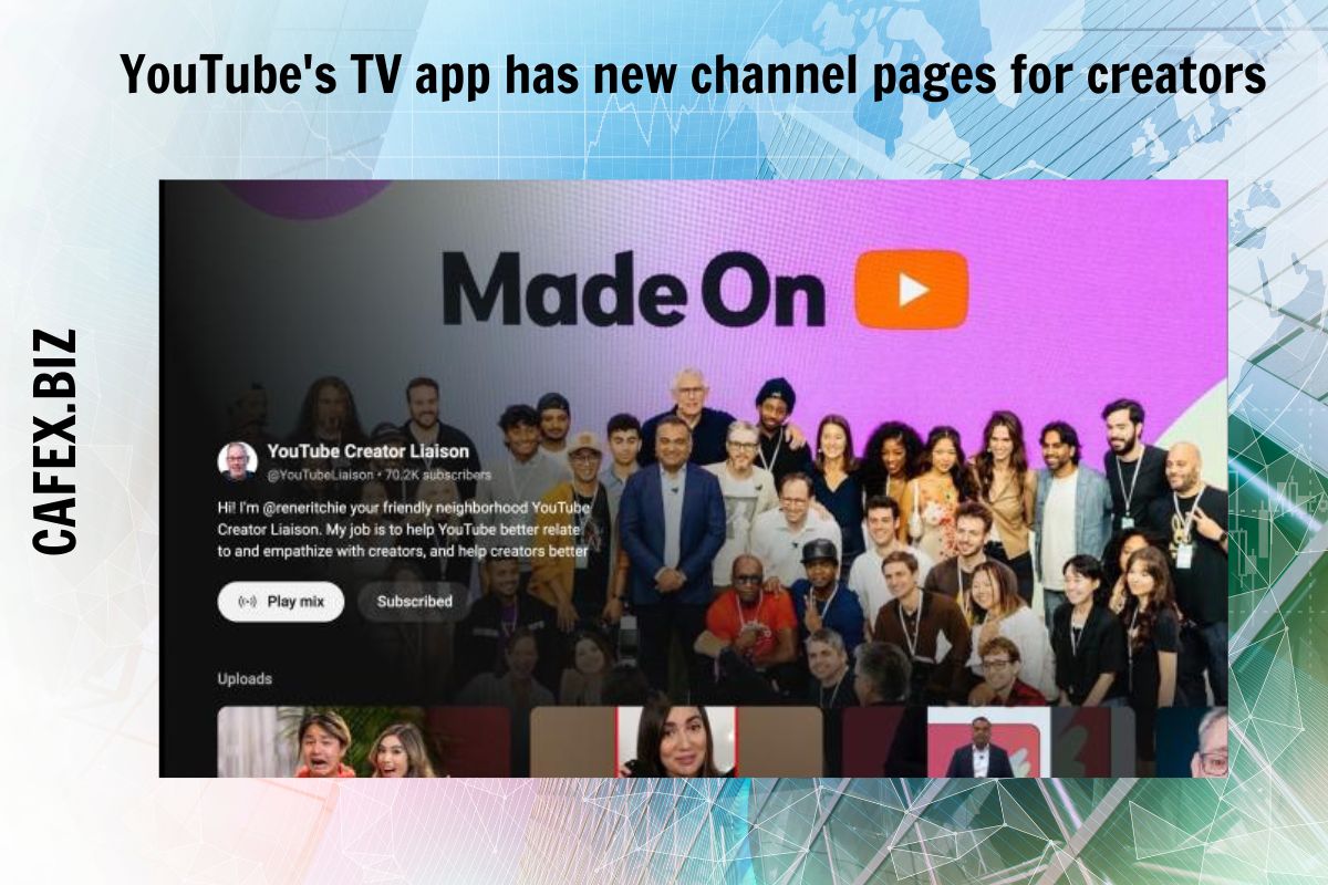 YouTube's TV app has new channel pages for creators