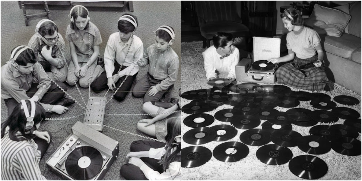 Vinyl Enthusiasm Nostalgic US Captured in Vintage Photos of Teenage Record Parties in the 1950s and 1960s