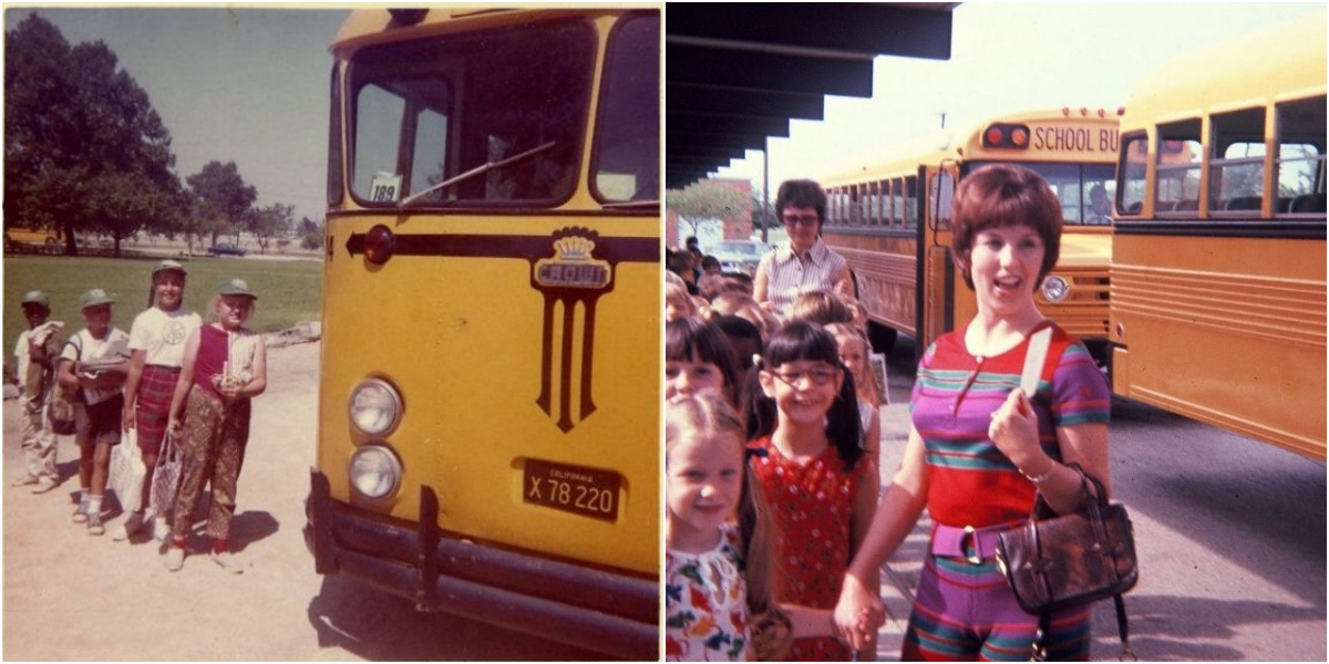 Explore a captivating journey through time with 30 evocative photographs showcasing the nostalgic charm of school buses in the 1950s and 1960s.