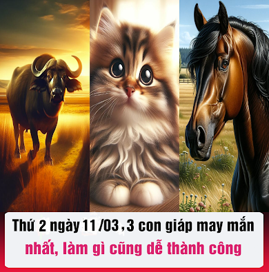 Thứ 2 ngày 11/03, 3 con giáp may mắn nhất làm gì cũng dễ thành công