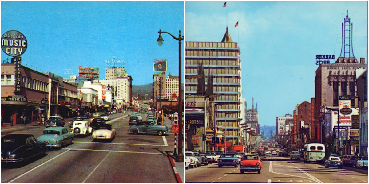 25 Beautiful Vintage Color Photographs of Streets of Los Angeles in the 1950s and 1960s