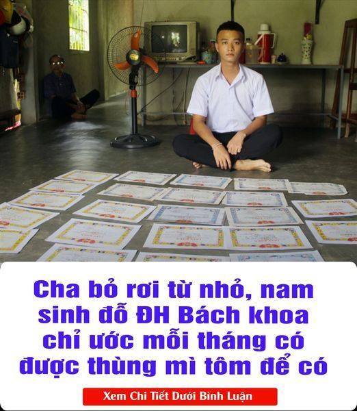 CHA BỎ RƠI TỪ NHỎ, NAM SINH ĐỖ ĐH BÁCH KHOA CHỈ ƯỚC MỖI THÁNG CÓ ĐƯỢC THÙNG MÌ TÔM ĐỂ CÓ THỂ TIẾP TỤC ĐẾN GIẢNG ĐƯỜNG