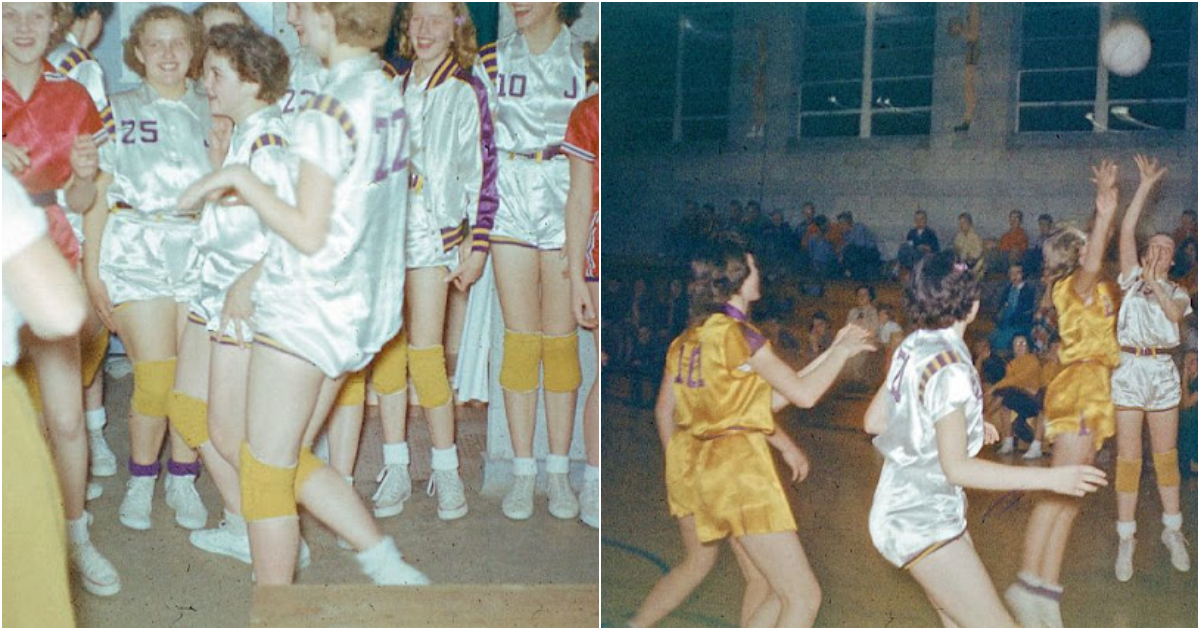 Found Kodachrome Slides of an Iowa High School Girl’s Basketball Team in the 1950s