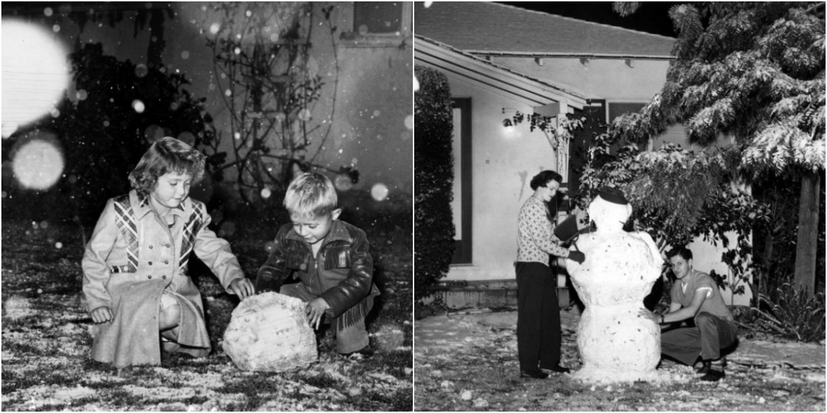 Los Angeles Snowfall of 1949 - Rare Historical Photos Show LA Blanketed by Snow