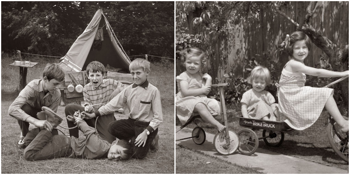 "Pre-Digital Era Charm: 29 Delightful Black and White Photographs Documenting the Everyday Lives of Children in Bygone Times"