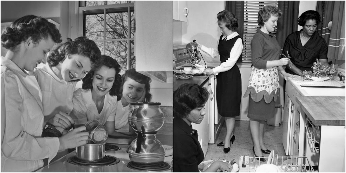 30 captivating vintage photos of girls' home economics classes from the 1920s to the 1950s