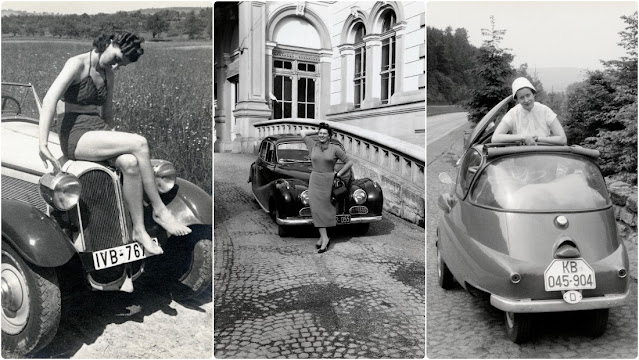 40 Vintage Familienfotos mit BMW-Automobilen und ihren Besitzern