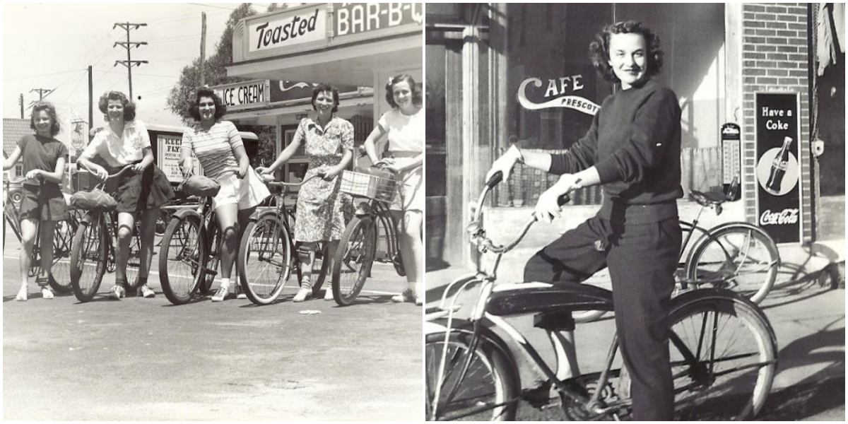 40 coole Bilder von Frauen der 1940er Jahre mit ihren Fahrrädern