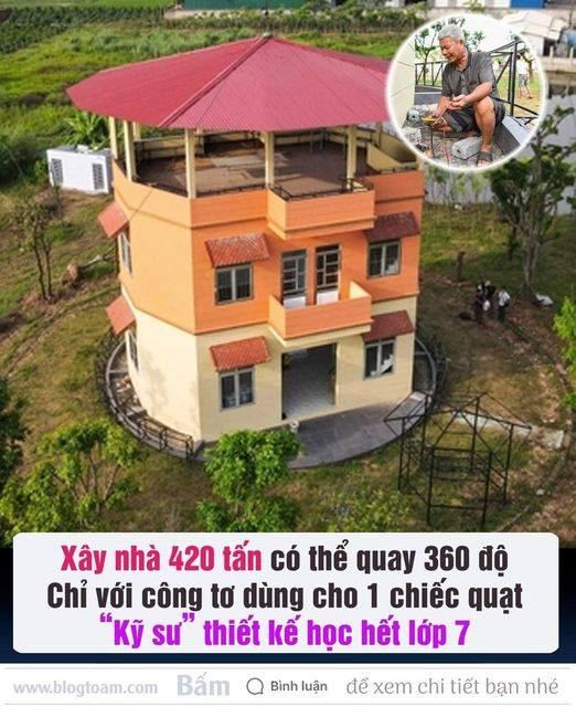 ĐỘC ʟẠ NGÔI NHÀ 420 TẤN QUAY 360 ĐỘ Ở BẮC GIANG