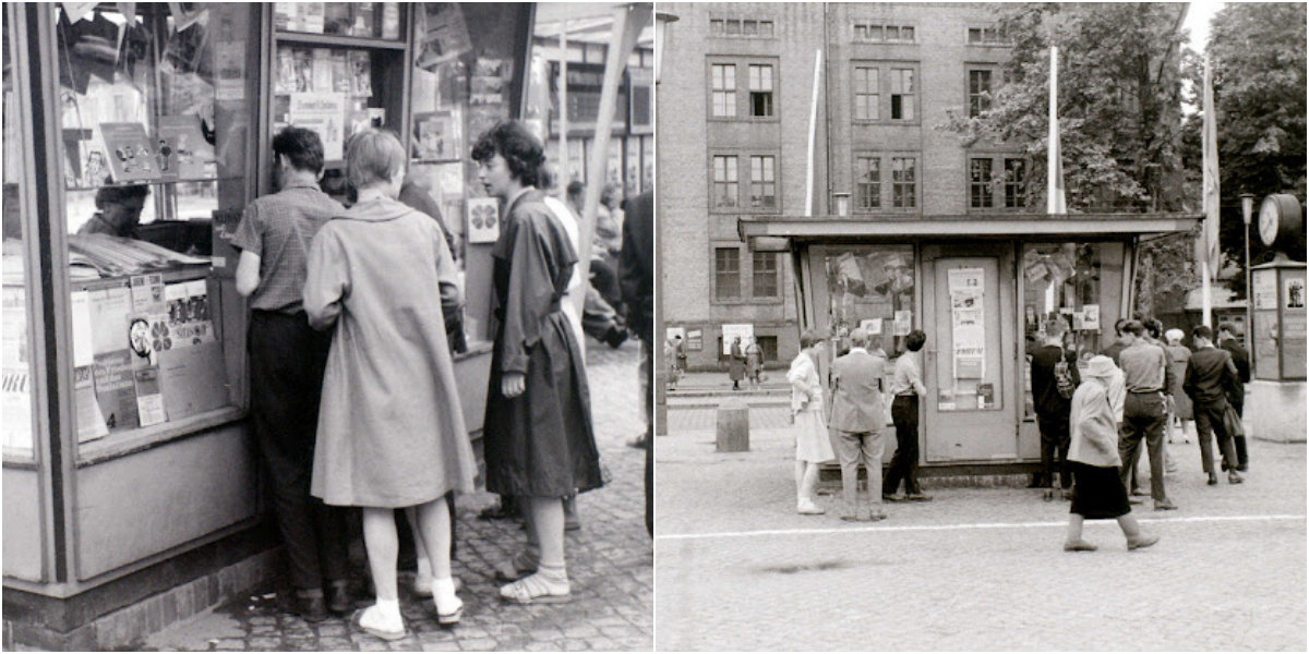 44 Schwarz-Weiß-Schnappschüsse veranschaulichen den Alltag in Berlin während des Winters 1964.