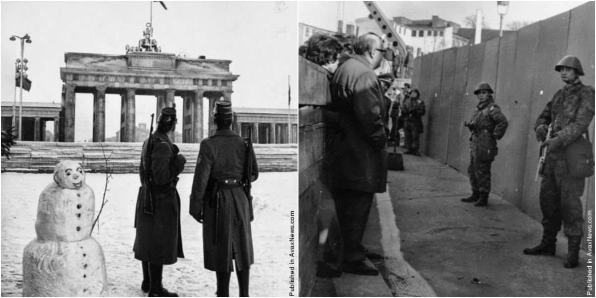 Alte Fotos vom Leben rund um die Berliner Mauer in den 1960er Jahren