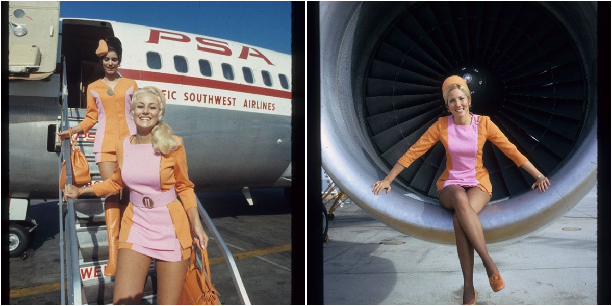 Enjoy 63 vintage pictures of charming Pacific Southwest Airlines flight attendants from the 1960s and 1970s