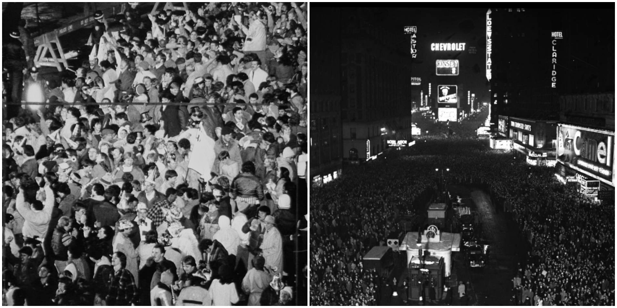 Old Photographs of New Year's Eve Celebrations in Times Square